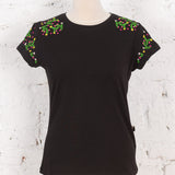 Tricou cu broderie Sayer negru