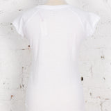 Tricou pictat "Fragile cœur" alb