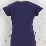 Tricou pictat "Fragile cœur" bleumarin