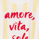 Tricou Journey cu dungi și text