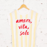 Tricou Journey cu dungi și text