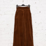 Pantaloni Betsy din reiat maro