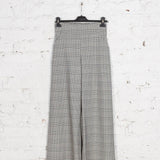 Pantaloni Betsy din bumbac imprimeu pepit
