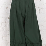 Pantaloni 3/4 largi din denim Noa verde închis