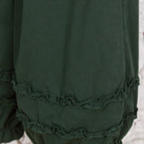 Pantaloni 3/4 largi din denim Noa verde închis