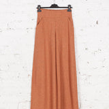 Pantaloni Betsy din lână somon