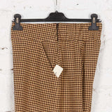 Pantaloni Betsy din lână imprimeu petit bej-maro