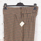 Pantaloni Betsy din stofă de lână multicoloră