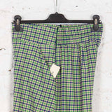 Pantaloni Betsy din stofă de lână multicoloră