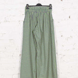 Pantaloni Betsy din stofă de lână multicoloră