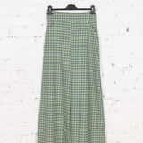 Pantaloni Betsy din stofă de lână multicoloră