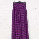 Pantaloni Betsy din stofă de lână negru-mov