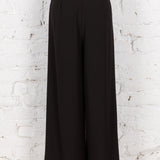 Pantaloni largi cu pliuri ample Monet negri