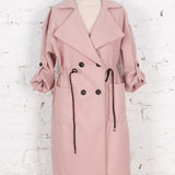 Pardesiu oversized Sunday roz pudrat