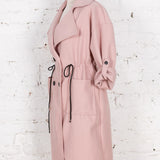 Pardesiu oversized Sunday roz pudrat