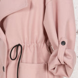 Pardesiu oversized Sunday roz pudrat