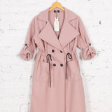 Pardesiu oversized Sunday roz pudrat