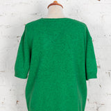 Pulover oversized cu decolteu în V Tamara verde
