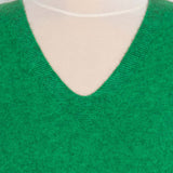 Pulover oversized cu decolteu în V Tamara verde