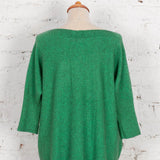 Pulover oversized cu guler barcă Velda verde