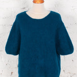 Pulover cu mohair Essence albastru adriatic