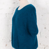 Pulover cu mohair Essence albastru adriatic