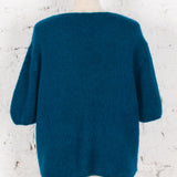 Pulover cu mohair Essence albastru adriatic