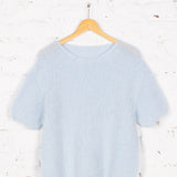 Pulover cu mohair Essence bleu