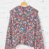 Pulover multicolor din tricot Idalis