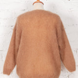 Pulover tricotat din mohair Dahlia bej