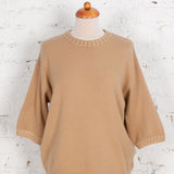 Pulover oversized din tricot Peter bej