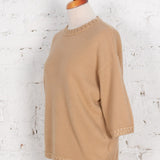 Pulover oversized din tricot Peter bej