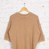 Pulover oversized din tricot Peter bej