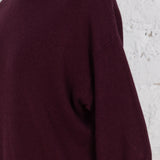 Pulover oversized din tricot Peter bordo