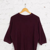 Pulover oversized din tricot Peter bordo