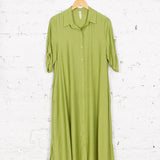 Rochie cămașă Athea din vâscoză verde