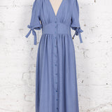 Rochie cămașă lungă Hilde bleu