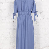 Rochie cămașă lungă Hilde bleu