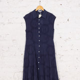 Rochie cămașă midi Lexie din bumbac bleumarin