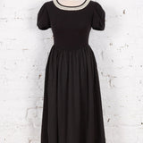 Rochie din jerse cu dantelă Mina neagră