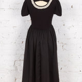 Rochie din jerse cu dantelă Mina neagră