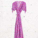 Faith Purple Cherry Long Party Dress