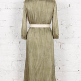 Rochie lungă cu talie elastică Milena satinată