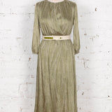 Rochie lungă cu talie elastică Milena satinată