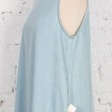Rochie lungă fără mâneci Denise din denim