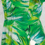 Rochie Pearl din vâscoză cu imprimeu verde