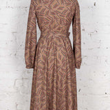 Rochie petrecută Faith bej cu dungulițe