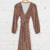 Rochie petrecută Faith bej cu dungulițe