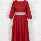 Rochie Pearl din in roșu carmin