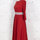 Rochie Pearl din in roșu carmin